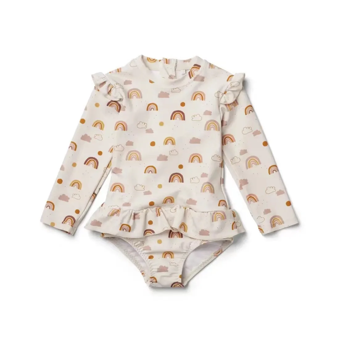 Summer Beach Clothing Shivering One Piece Lovely Baby Girls Swimwear Sunscreen Swimsuits Baby Girl