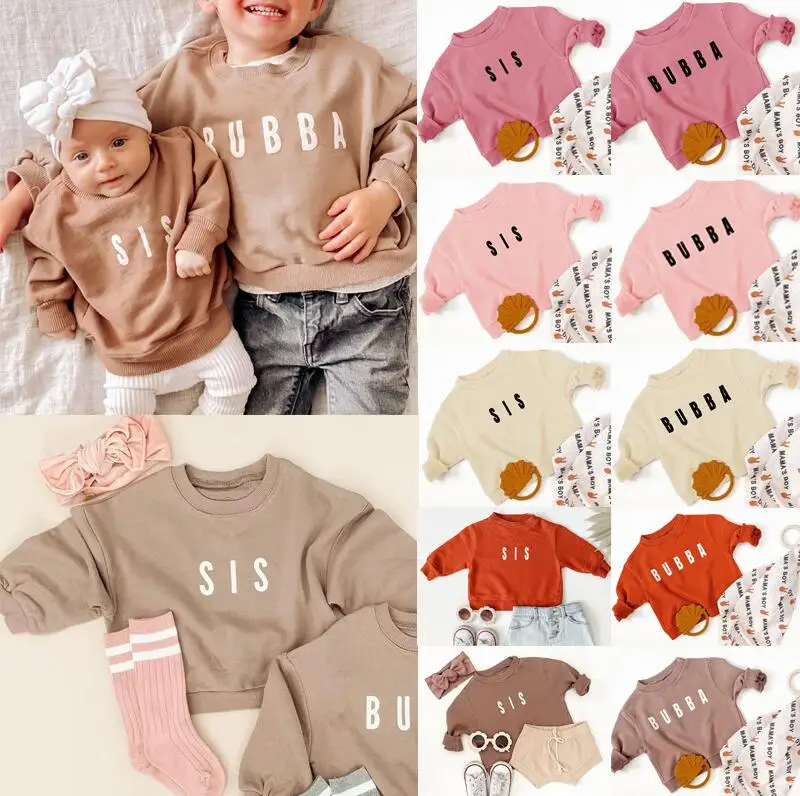 Wholesale Crewneck Girls Sweater Long Sleeve Winter Baby Boys Clothing Girl Clothes Baby Kids Newborn Cotton Pullover Sweater