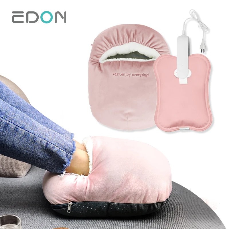 EDON heated foot warmer pad charging hot water bag bottle electric feet warm for winter