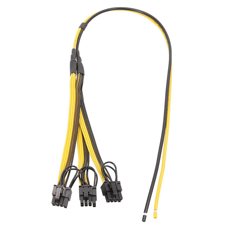Кабель питания от 1 до 3 6p + 2p кабель адаптера 8pin GPU видеокарта провод 12AWG 18AWG кабели