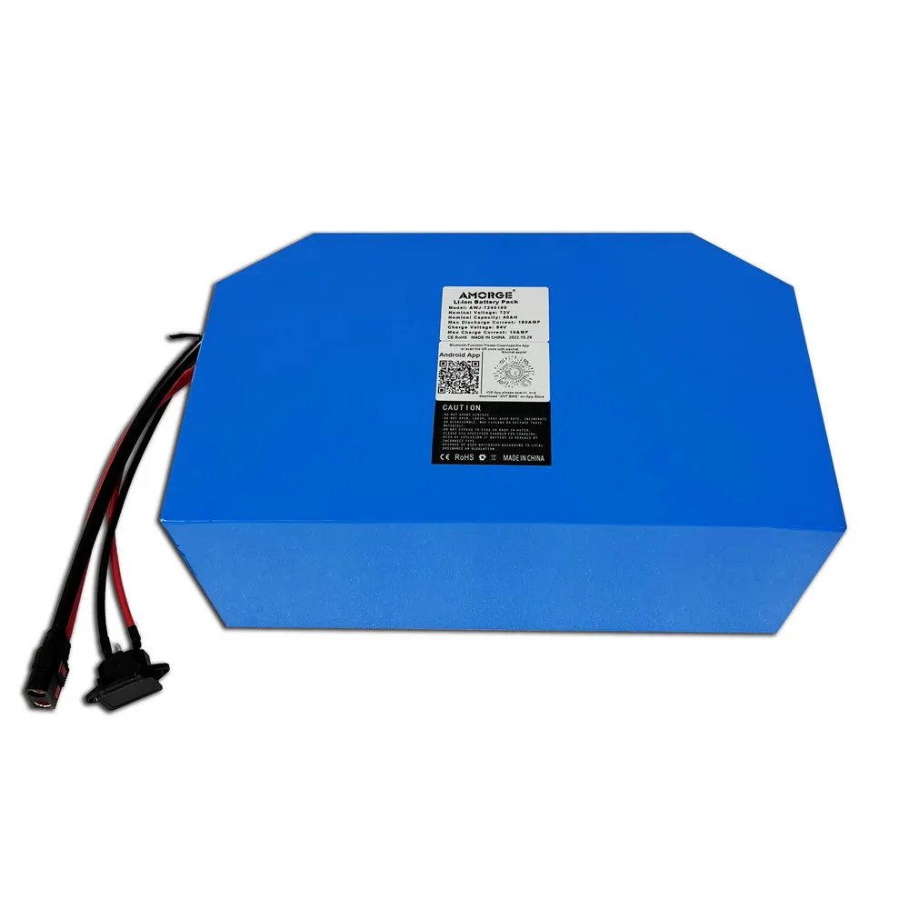 AMORGE  Customized size  72V 40AH 180A  BMS lithium battery pack  with charger