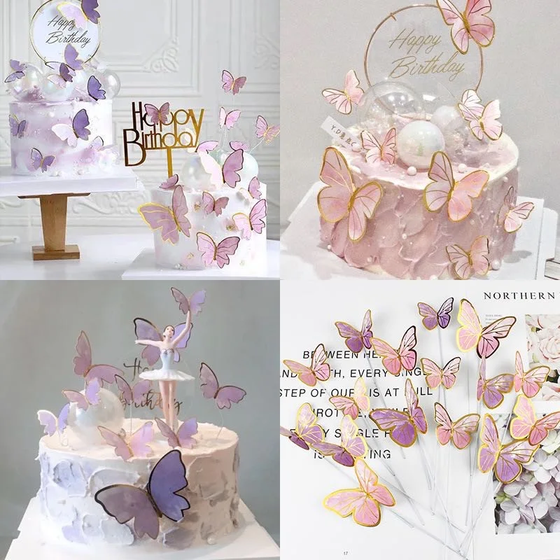 Thanksgiving Day Cake Decorating Butterflies for Party Wedding Birthday decoration
