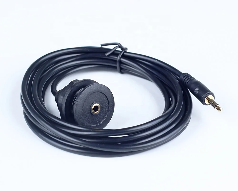 Flush mount Car Radio AUX Audio cable 3.5mm male to female extension cable Auto radio stereo accessories