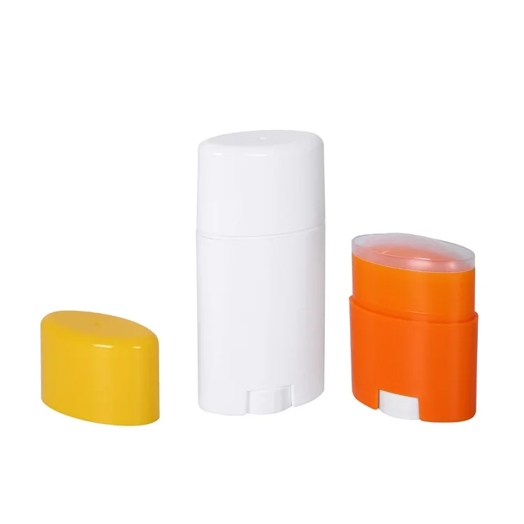 15ml 40ml 50ml 75ml oval shape plastic colorful stick deodorant container