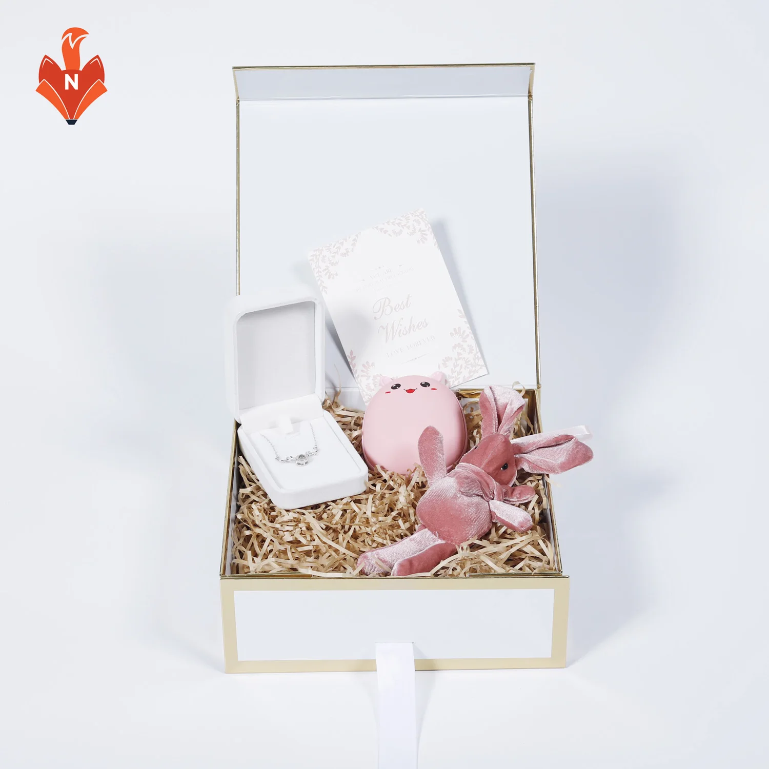 
A021A Gift Idea Rechargeable Usb Hand Warmer Necklace with Jewelry Box Person Care Christmas Gift Sets for Women 