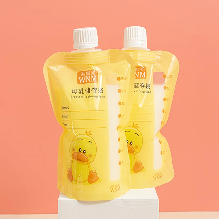 Wholesale Transparent clear baby Pre-Sterilized barrier pouch stand up zipper plastic freezing breast milk storage bag bpa free