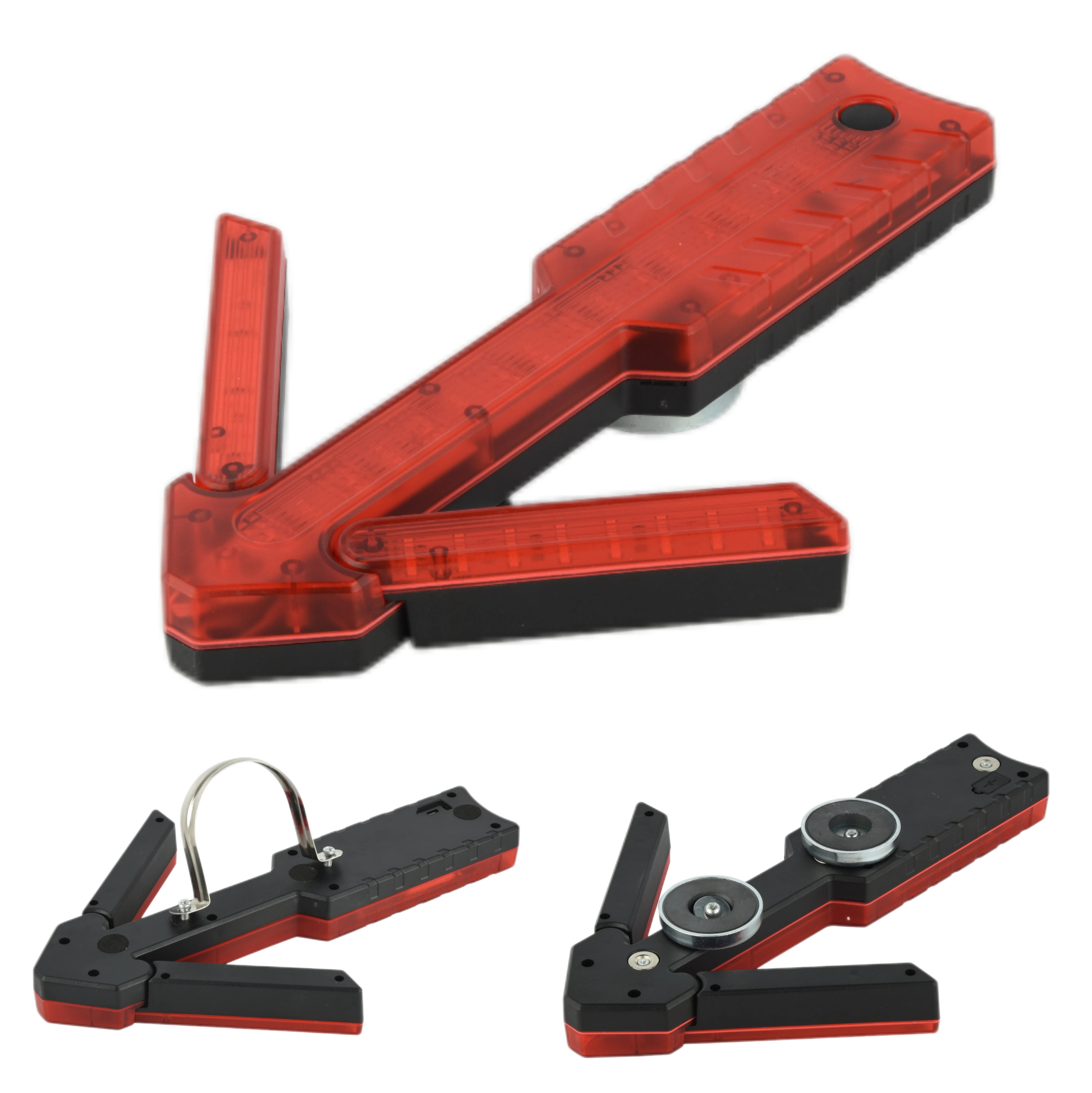 64PCS LED Road Safety Folding Arrow Rechargeable Warning Lights For Car Truck Traffic Beacon Lamp Emergency Signal Cone Light