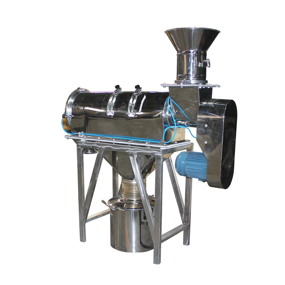 Food Gypsum Starch Thyme Leaves Powder Horizontal Centrifugal Airflow Sifter Separator