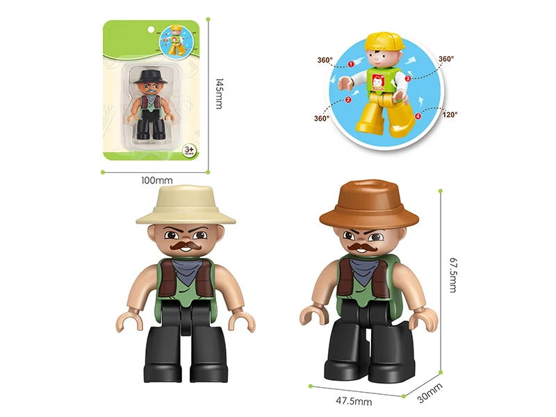 New Arrival 3d Emoticon Educational Building Block Toy Cartoon dolls Action Toy Figures Kids Toy Set One Piece