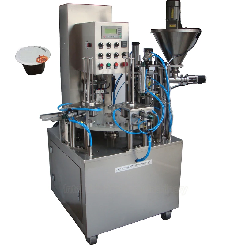 Factory Price Automatic Rotary Type Small Honey Cup Syrup Yogurt Water Ice Cream Juice Filling Sealing Machine Sealer
