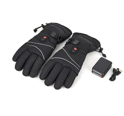 heated gloves 5V Rechargeable Lithium Battery  gloves  and Back  rechargeable waterproof heating warm gloves