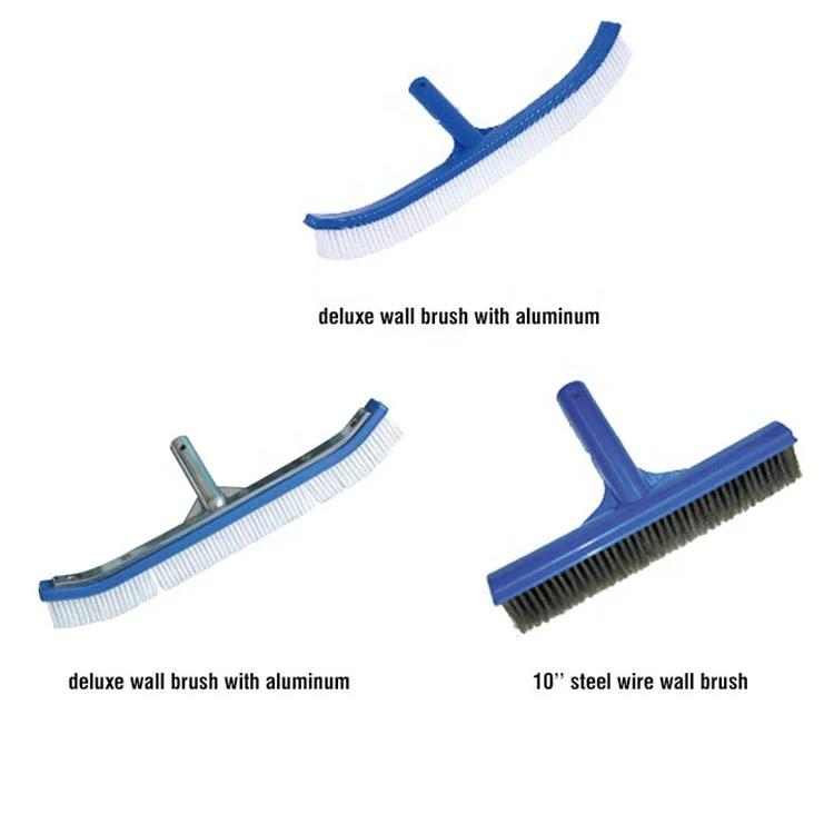 Пластиковая виниловая вакуумная щетка для чистки бассейна и углов