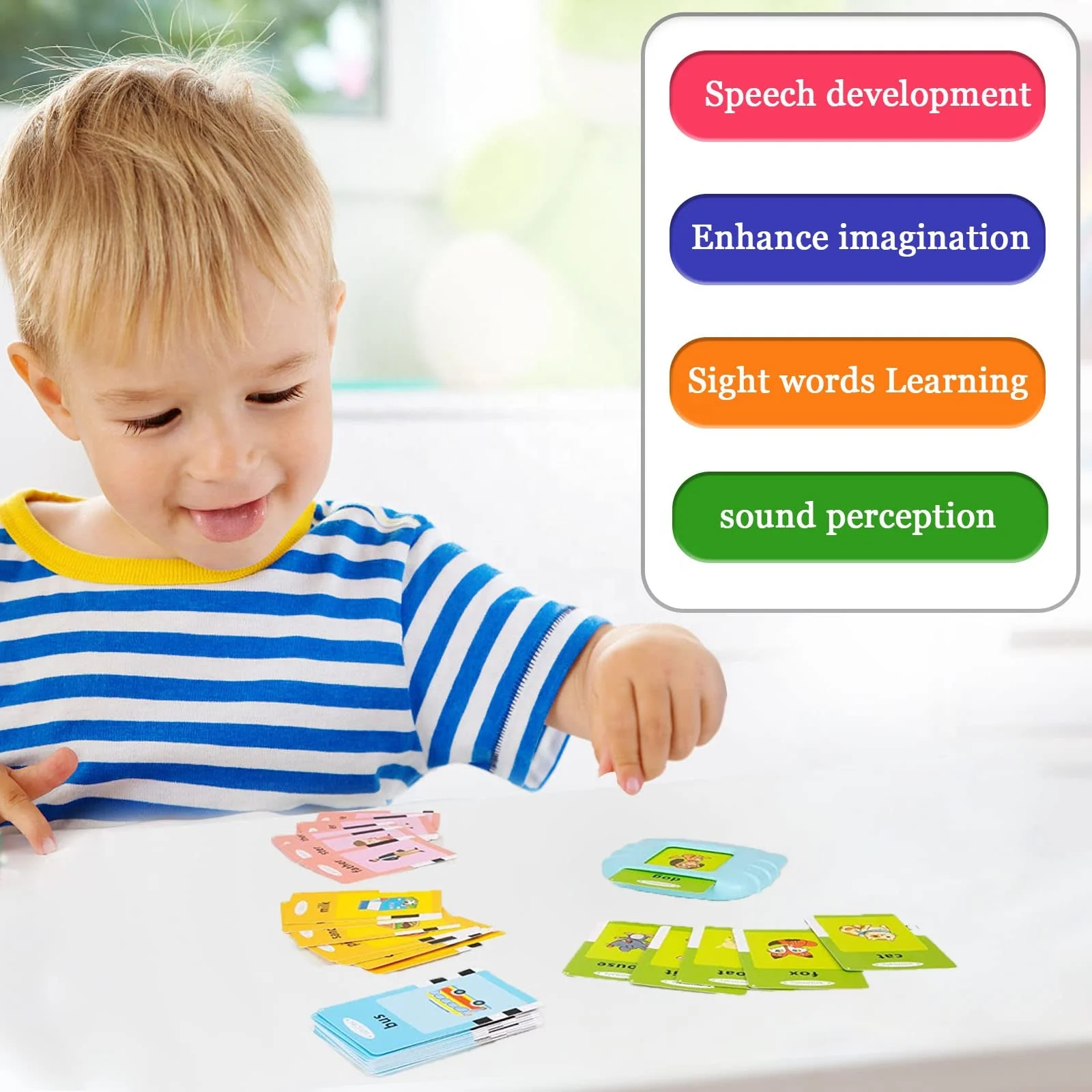 OEM Factory English Customized Primary Student 112 Vocab 1-3 years Old Smart Card Talking Learning Machine Toy