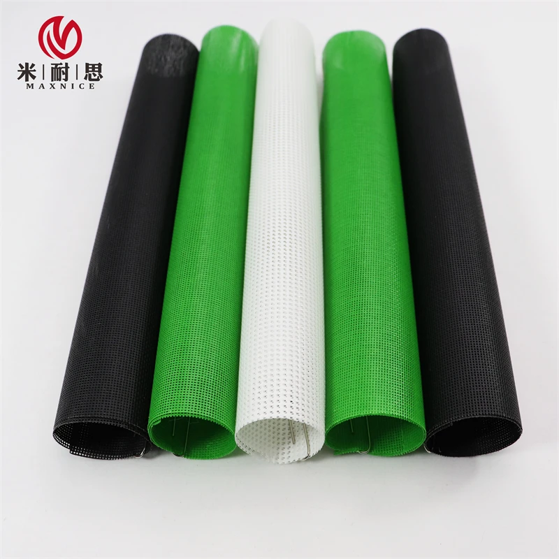 Manufacturer Colorful PVC Coated Polyester Mesh Fabric