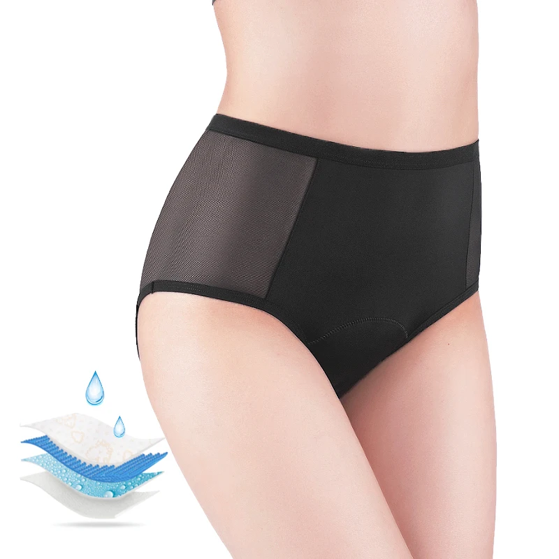 20889 Teenagers Woman Period-Panties Organic Coal Underwear During in Menstruation Flushable Sustainable Period underwear