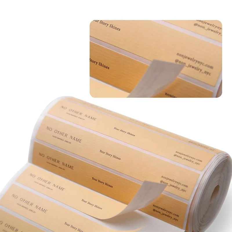 Custom Textured paper tea labels texture print self adhesive label