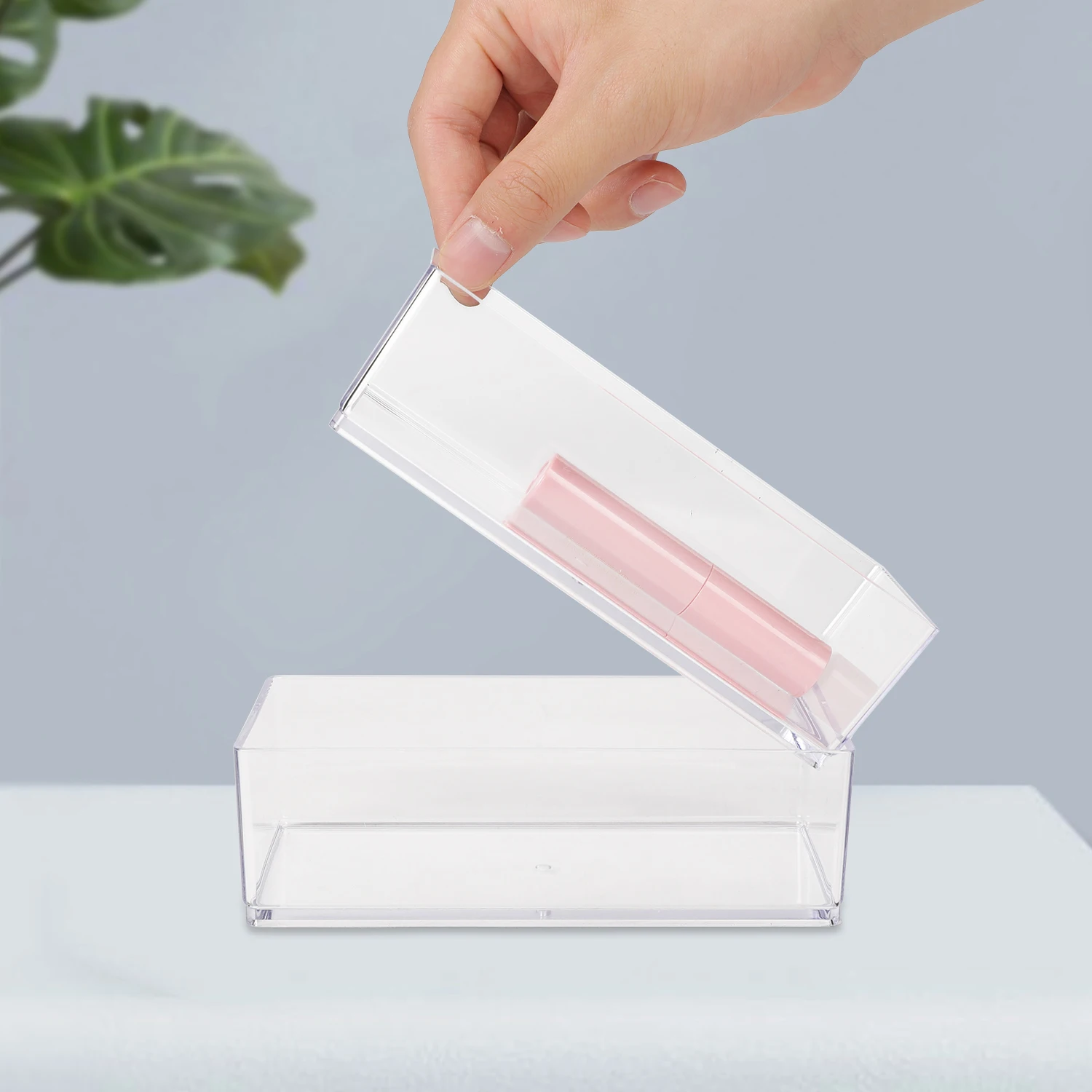 16Pcs Clear Drawer Organizer Plastic Desk Tray for Makeup Kitchen Utensils Jewelries and Gadgets
