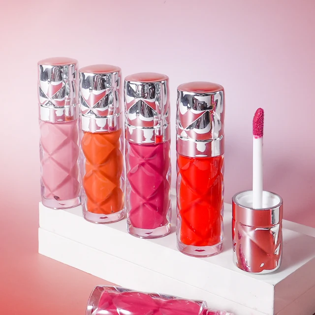 Popular Wholesale Private Label Nude Lip Care Hydrating Tinted Lipstick Shimmering Glaze Plumping Gloss Nourishing Lip Gloss
