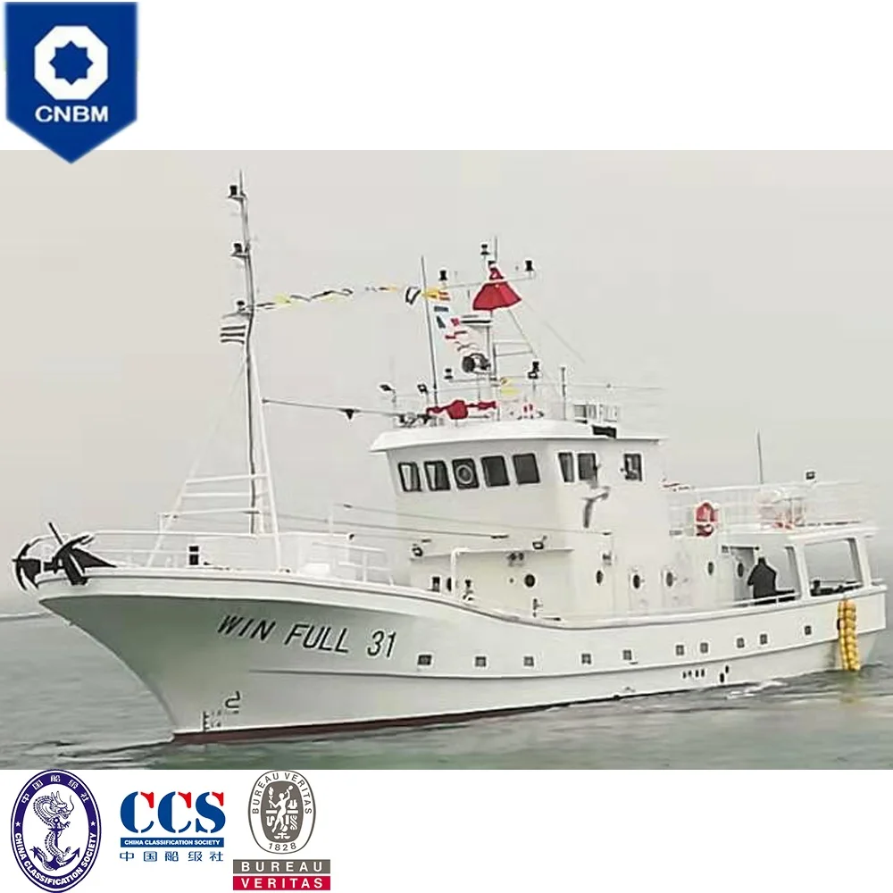 
78 ft China Fiberglass Hull Material RSW Tuna Longline Commercial Fishing Boat for Sale Fiji with Refrigerated Seawater Systems 