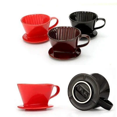 OEM Custom Ceramic Coffee Dripper Pour Over Coffee Dripper Coffee Filter with Handle