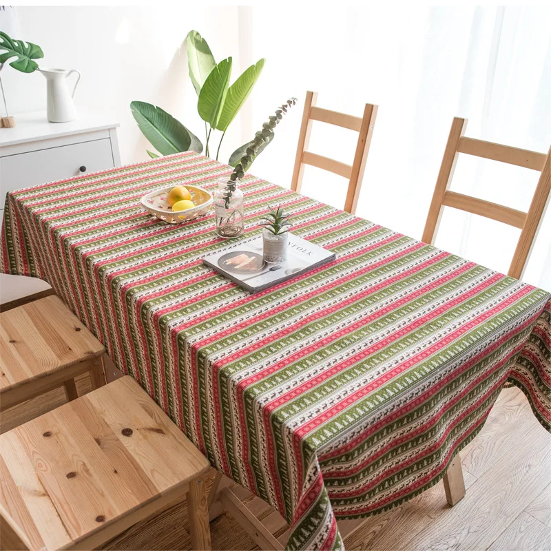 
christmas cotton cafe art tea table mat table cloths for rectangular tables 