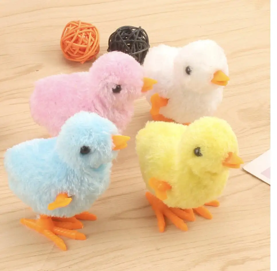 Hot Selling Small toys for child colorful cute plush chick cheap wholesale kids baby wind-up toys Kid love Toy