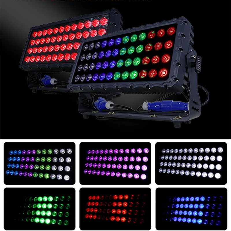 48*10W 48x10w Outdoor IP65 Waterproof 4in1 Rgbw Led Flood Light City Color Light Washer Lights For Building