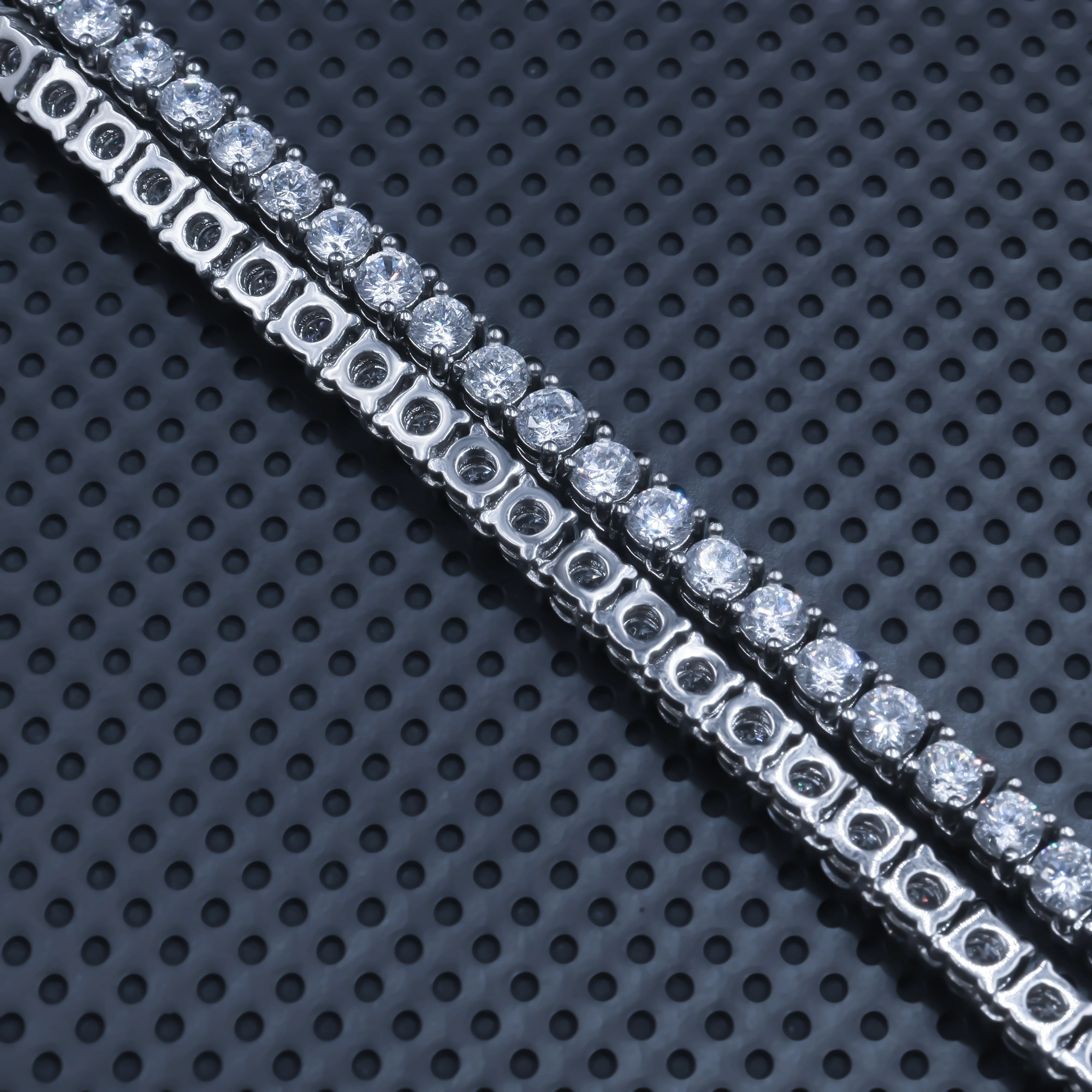 Wholesale Price fashionable Tennis Chains  VVS D  Hip Hop 925 Sterling Silver  5mm 6mm  Diamond Moissanite custom style