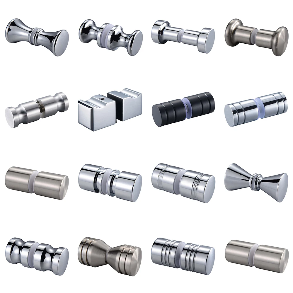 Bathroom Knob aluminum Alloy Stainless Steel Shower Glass Door Knob small Glass Door Knob