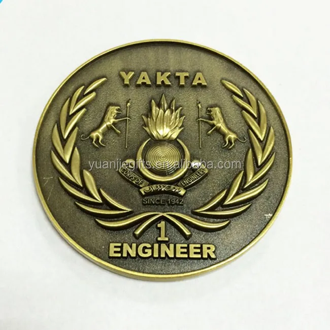 Индивидуальная круглая металлическая гравированная 3D латунная эмалированная сувенирная монета