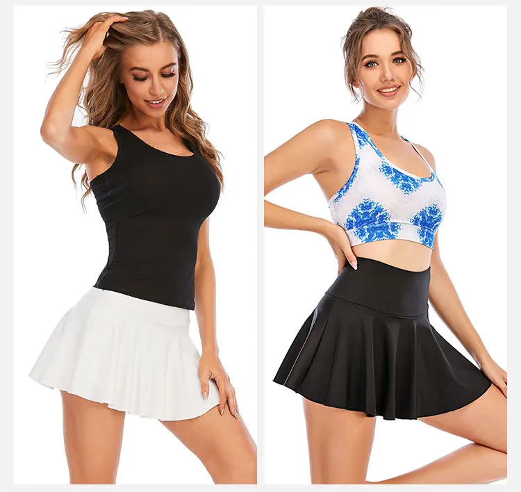 Wholesale Tennis Skirts with Ball Pockets for Women High Waisted Golf Skort Running Workout Sports Athletic Pleated Skirt