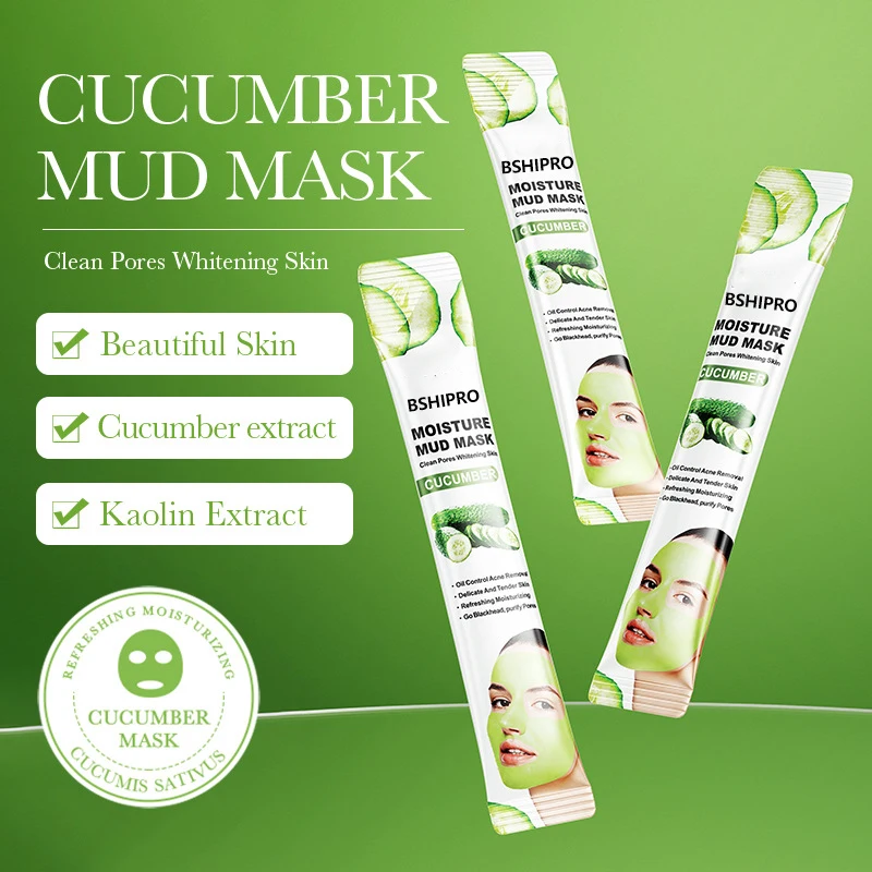Dead Sea Mud Whitening Mask  Brightening Facial Care Mask Cucumber Cleansing Pore Apply Portable Mask