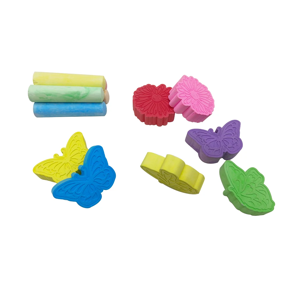 Brand new design Outdoor Non Toxic Butterfly Shaped sidewalk chalk children schooling toy