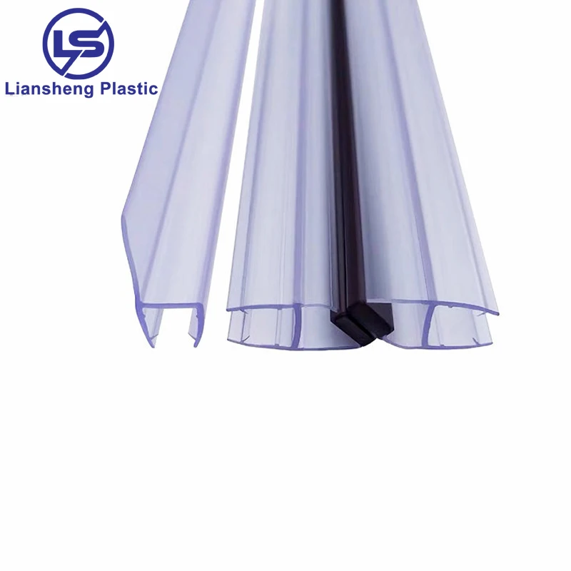 Magnetic Seal Strip Glass Edge Sealing Extrusion Door Profile   shower room PVC