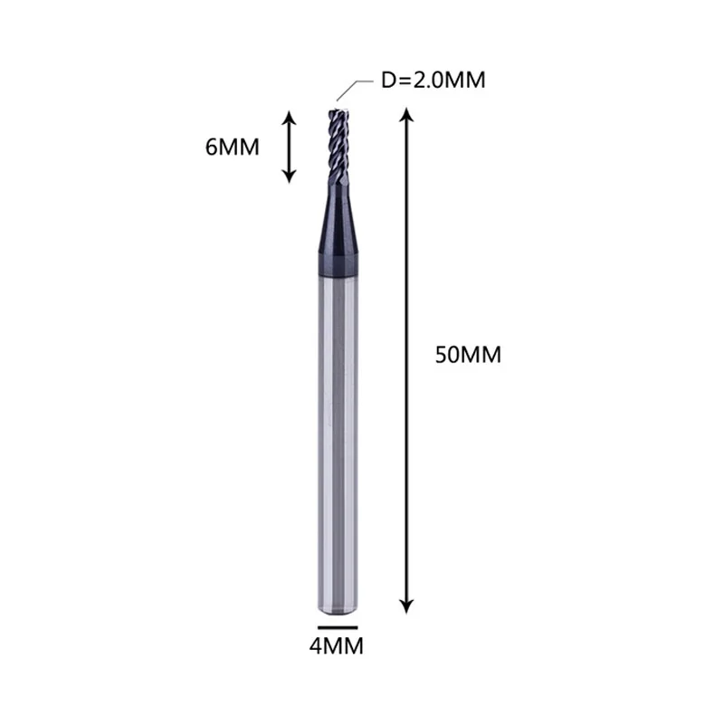 Прямая поставка с фабрики ЧПУ 1 4 Endmill 12 мм 3 канавки 0 5 микро концевая