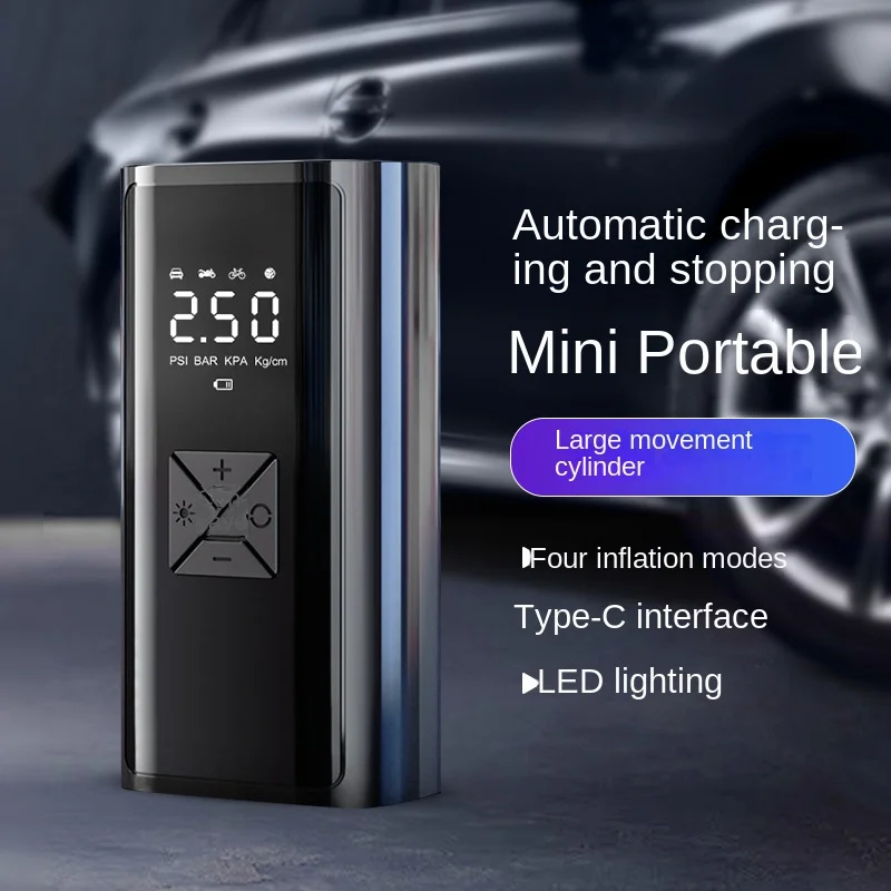 Mini Portable electric digital 12V wireless portable cordless tyre inflator car air pump compressor tire inflators with battery