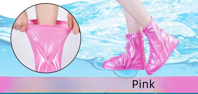 Manufacturers wholesale printing waterproof plastic shoe covers can be reused non-slip shoe covers