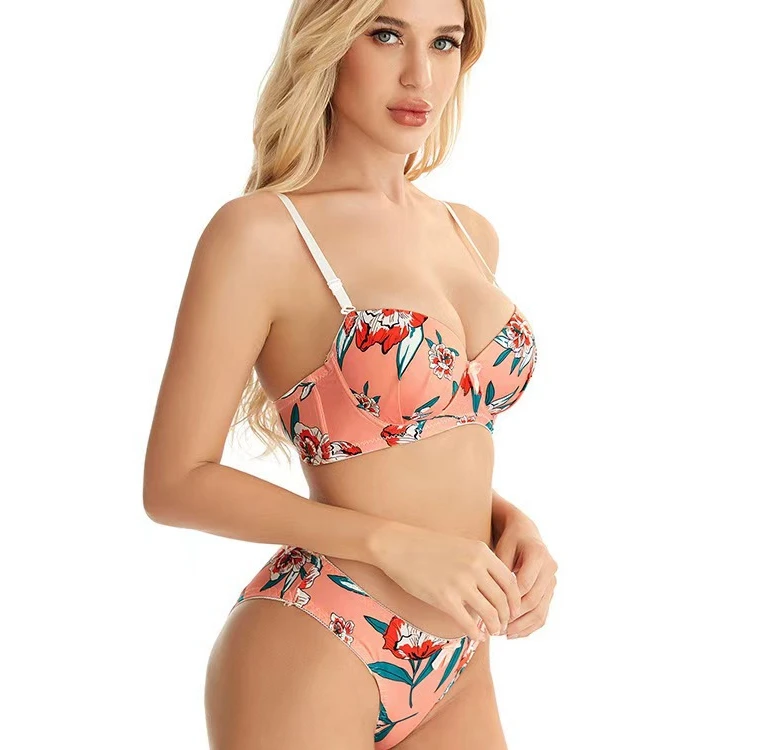 Trade Assurance Push Up Breast Seamless Soft And Fancy Ladies Bras And Panty Sets