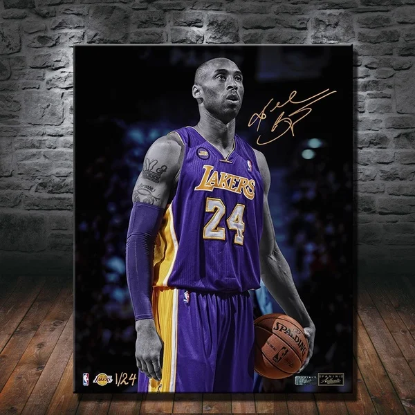 
Original New Home Decor Kobe Bryant Canvas Painting Art HD Print Portrait Oil Painting on Canvas Basketball Superstar 