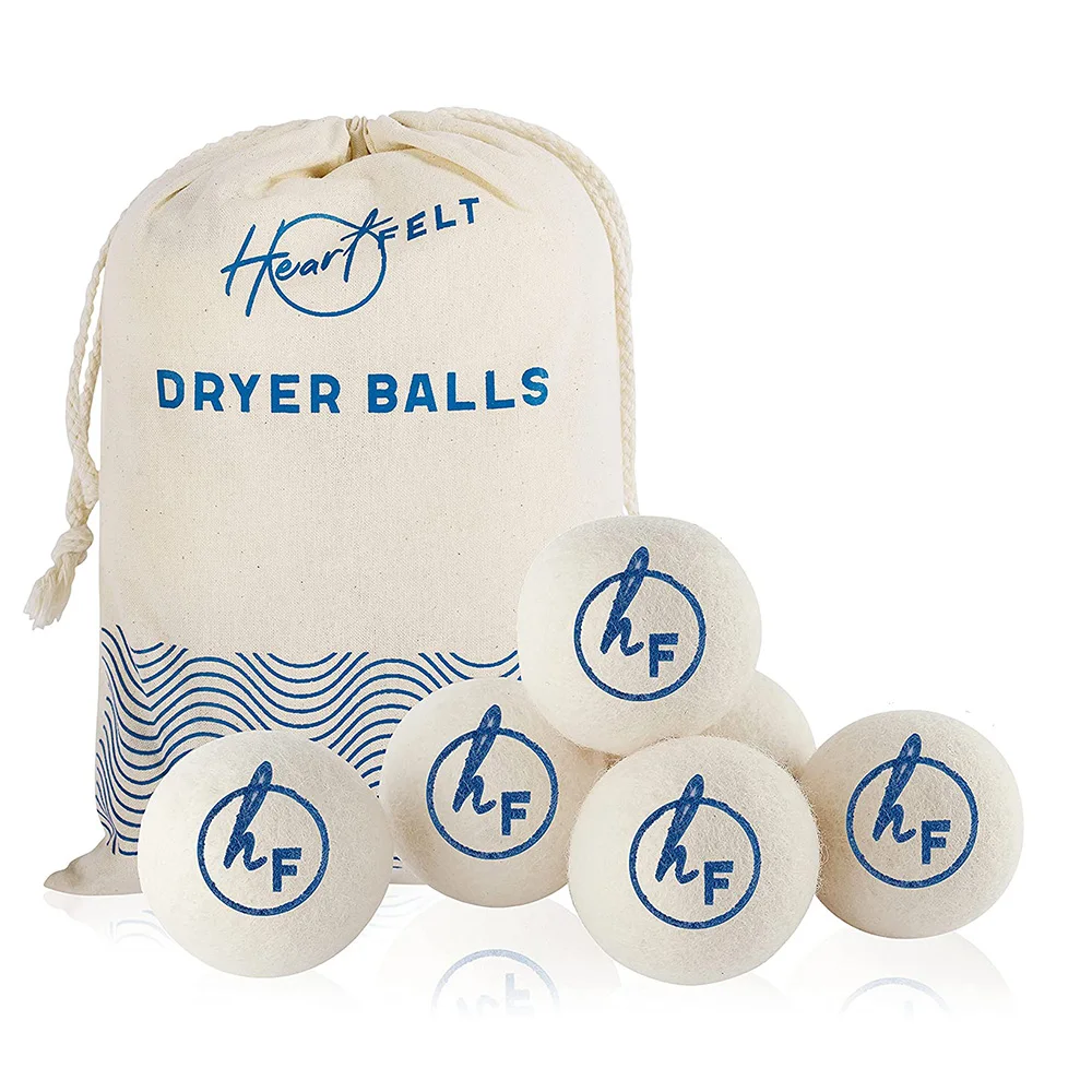 trending products 2024 new arrivals eco friendly pack of 6 pure organic 100% New Zealand wool dryer balls laundry dryer