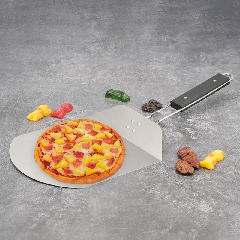 Amazon Hot Sell 10 Inch Stainless Steel Chef pizza spatula For Pizza Baking Tool With TPR Handle