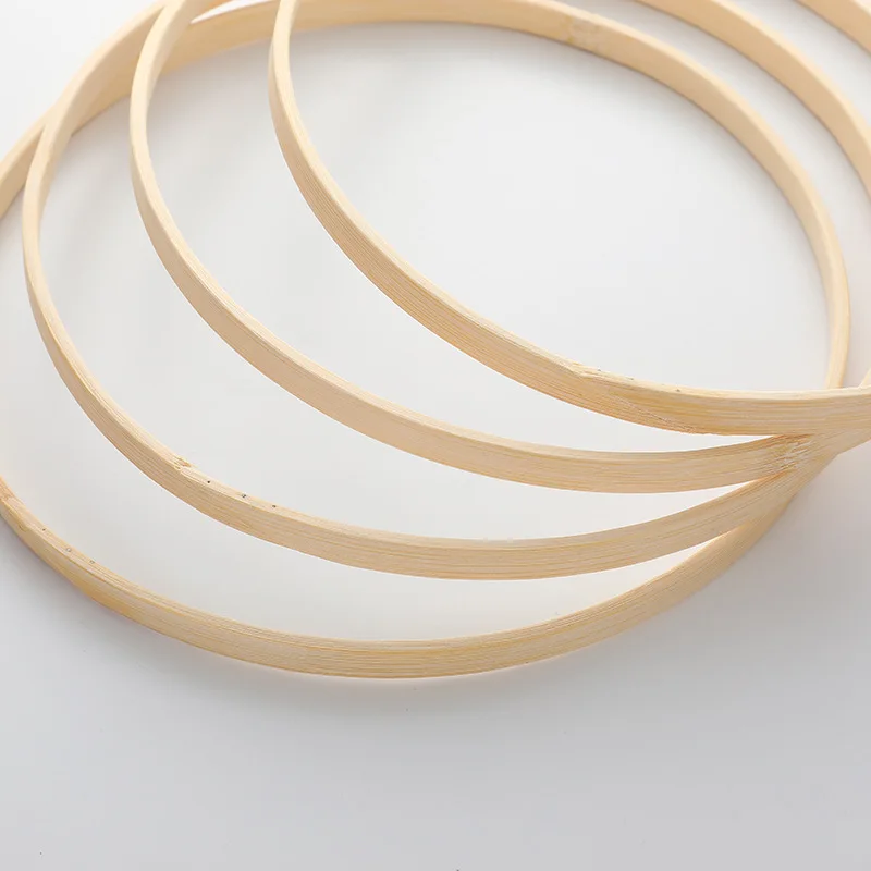 Wood Hoops Wooden Round Circle Bamboo Floral Macrame Rings Diy Dream Catcher Embroidery Hoop Wooden Hoops For Crafts Home Decor