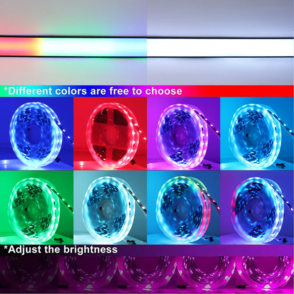 Programmable Addressable Indoor Bedroom For Decoration Lighting 3000K 4000K 6500K 12V 24V Smd5050 Rgbic Flexible Led Strip Light