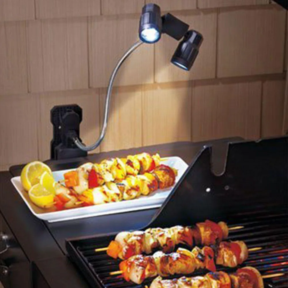 Amazon BBQ Grill Light Outdoor  Clamps Equipped with Versatile Camping Light LED Switch BBQ Lamp  can be Bent and Rotated