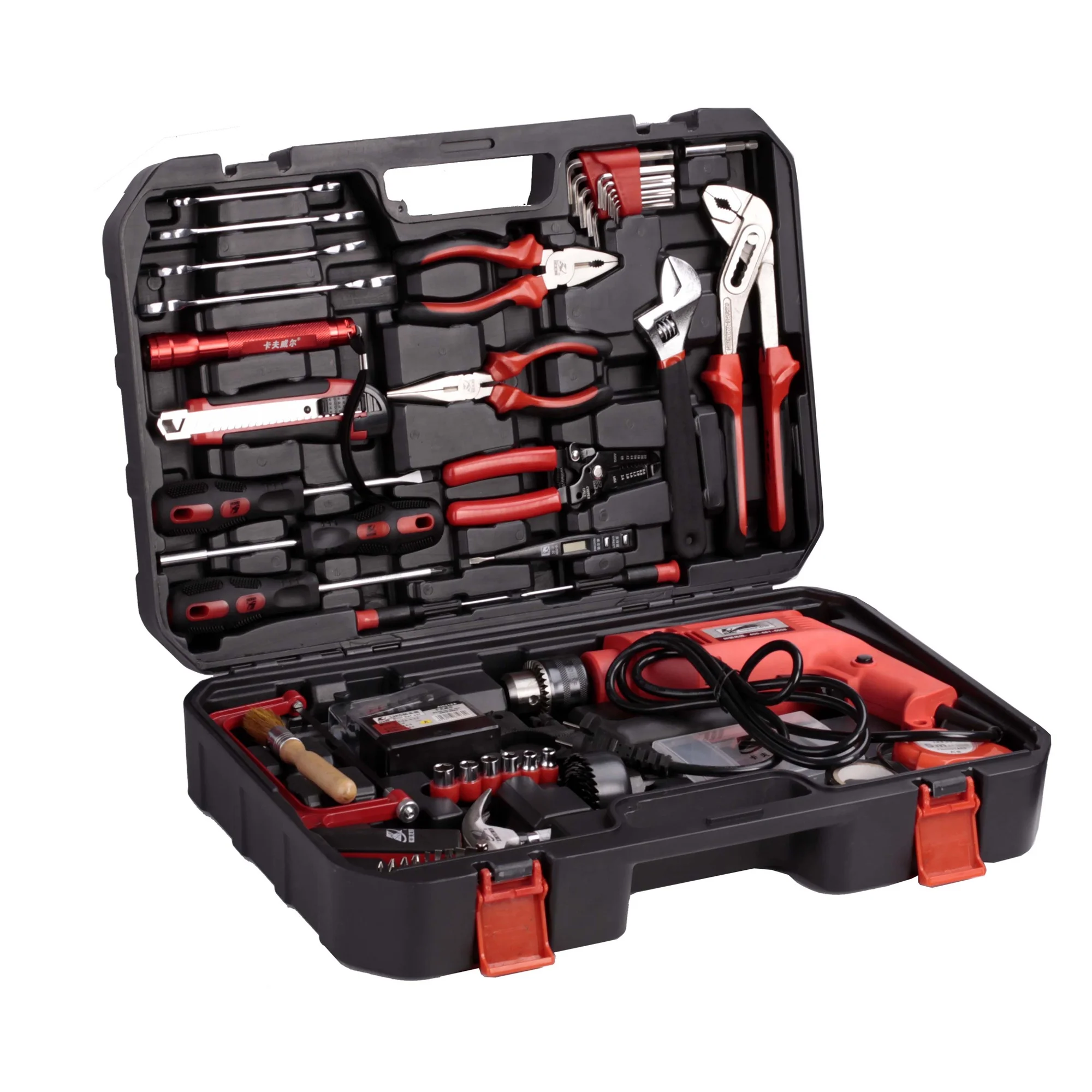 KAFUWELL P14006 128pcs household comprehesive herramientas hand carpenter toolkit tools drill set