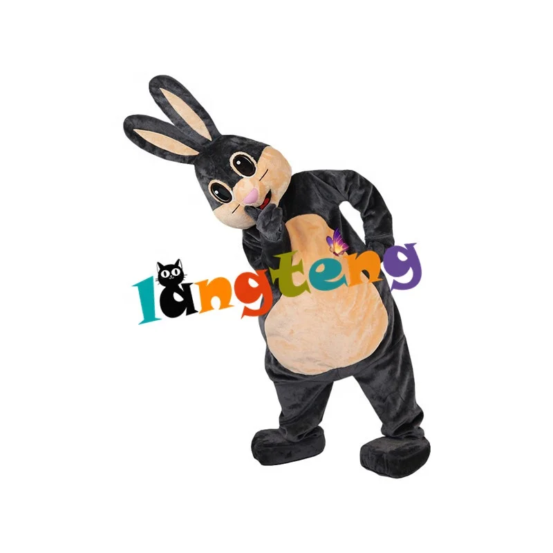 866 Grey Bunny Rabbit Cartoon Cosplay Animal Costume Mascot Costumes For Holiday