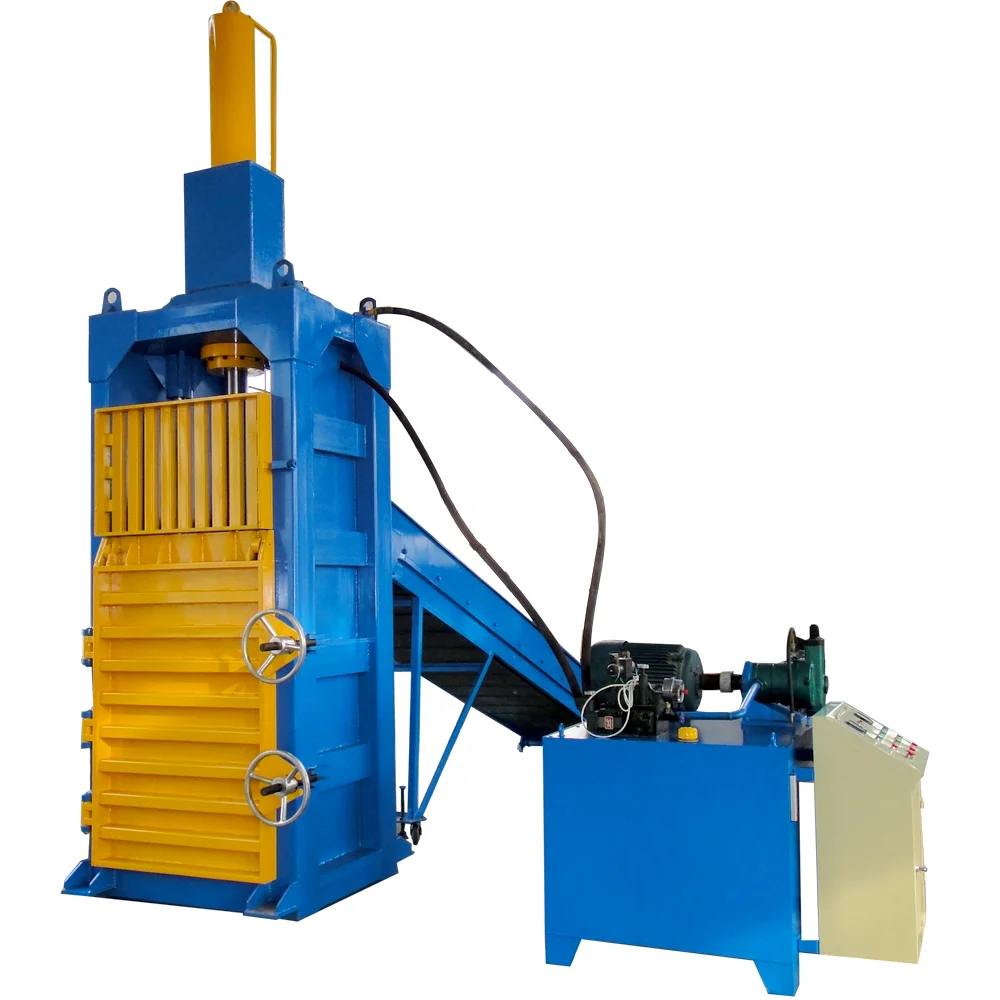 Vertical small hydraulic baling machine waste carton plastic bottle press block paint bucket flattening machine
