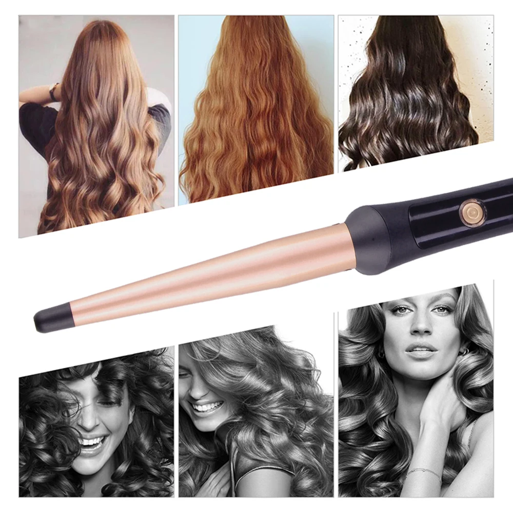 INFINITI PRO Electric hair curler wand with 1 inch to 1/2 inch