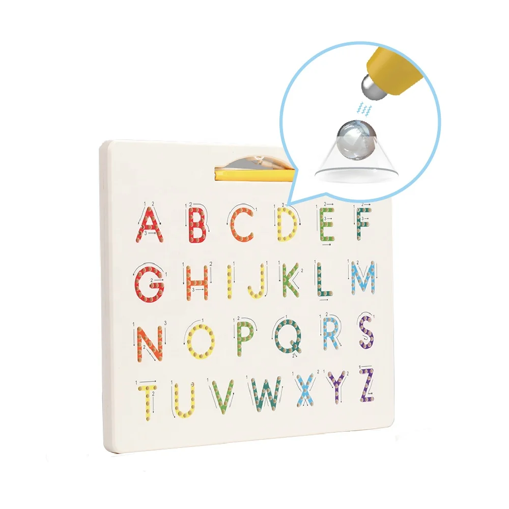 933 Steel Ball Kids 2 in 1Double Sides Early Education Magic Writing Toy Magnetic Drawing Board With Pen Magnetic Beads For Gift