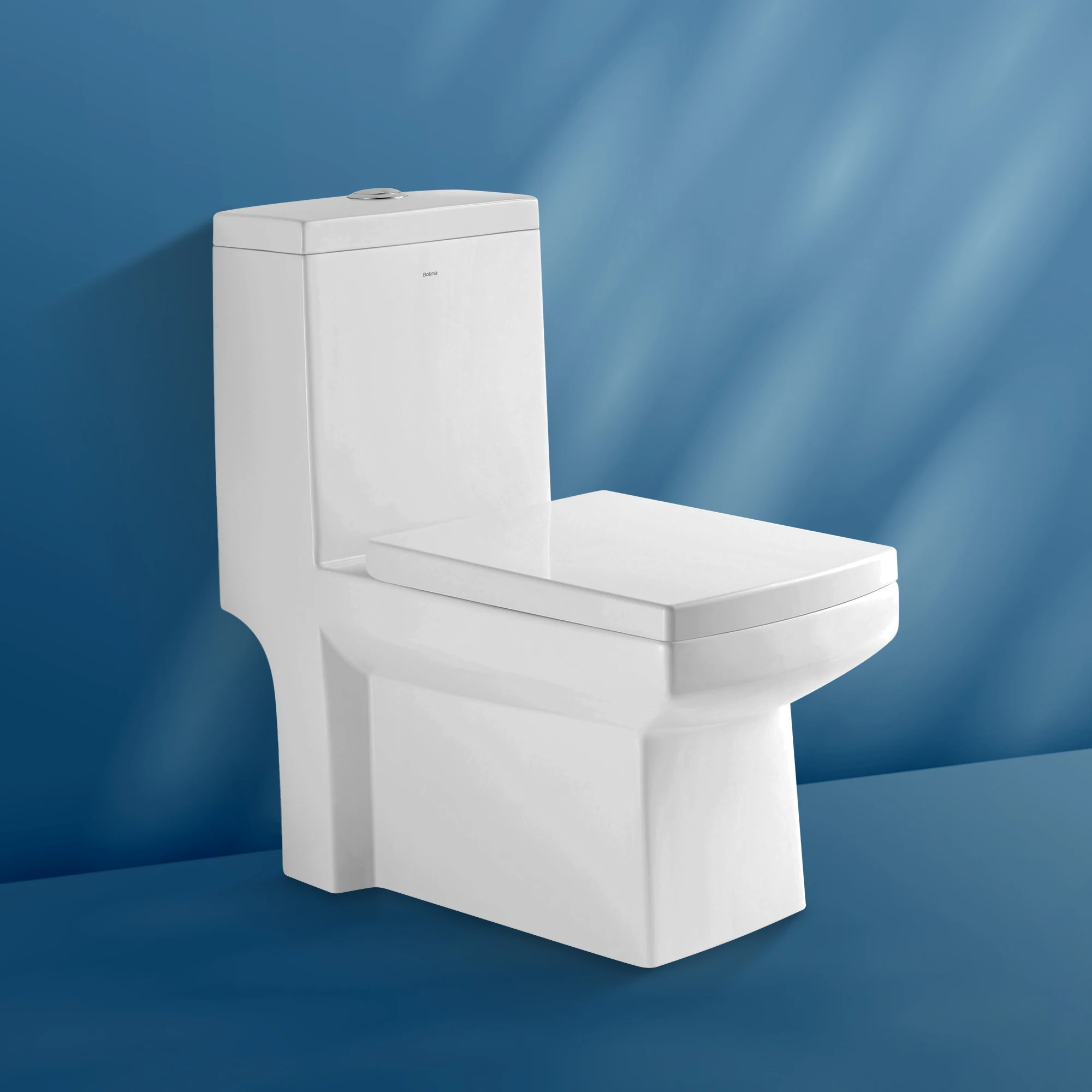 Bolina W1621 Hot Sales Water Saving White Ceramic Siphon Jet Flushing Floor Mounted One Piece Toilet